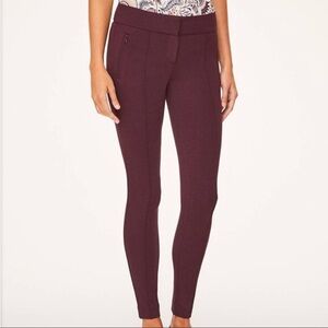 Loft Maroon Ponte Pant Leggings